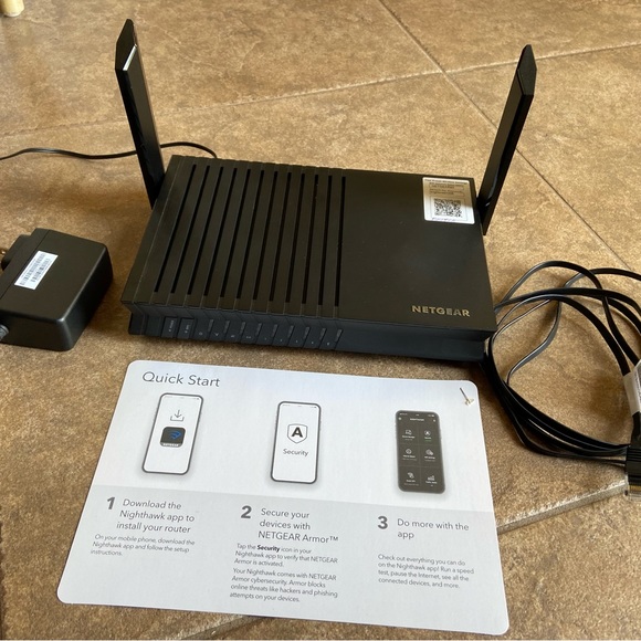 WORKING - NETGEAR 4-Stream AX1800 WiFi 6 Router (RAX20-100NAS) - Picture 7 of 16